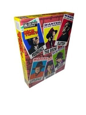 DICK TRACY Movie Puzzle Wanted Signs 200 Piece SEALED BOX #4091 Golden/Disney